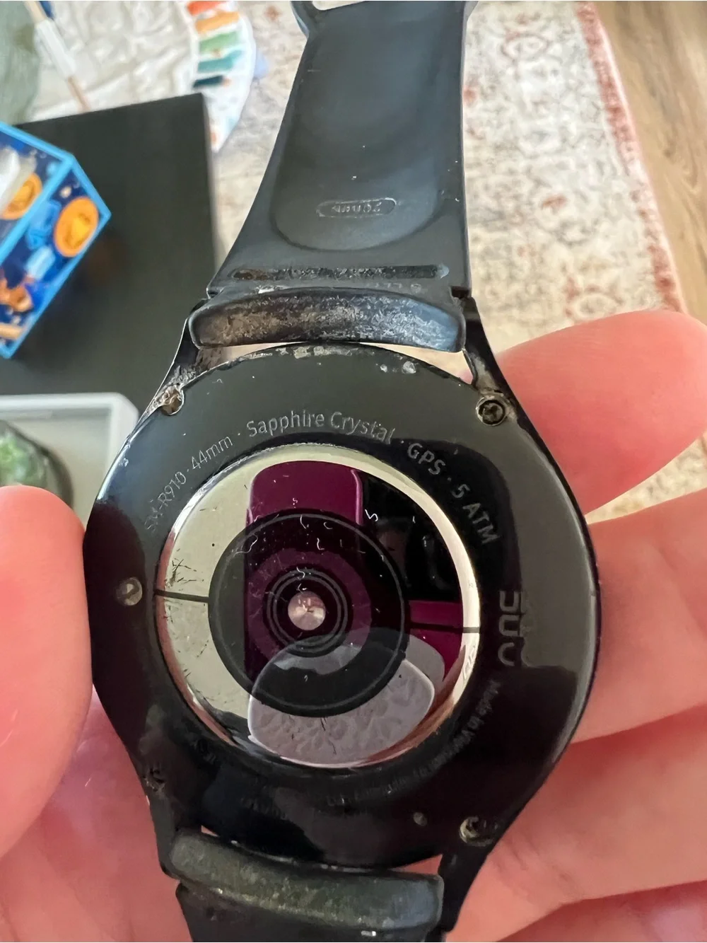 Samsung Black Silicone Smartwatch with Round Touchscreen
